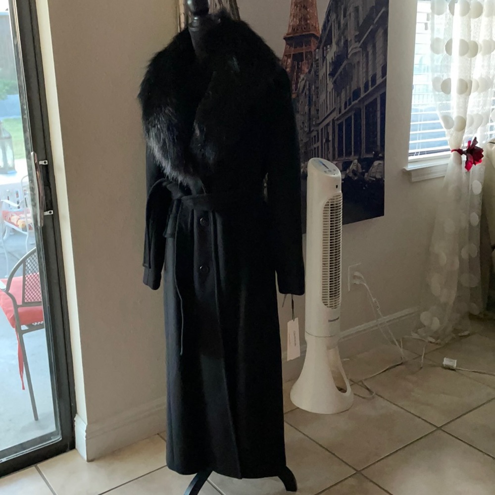 Calvin Klein black long coat